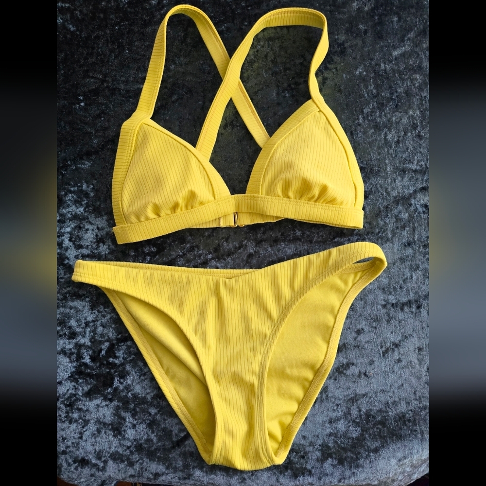 Xhillaration Yellow Bikini Set Size XS/S